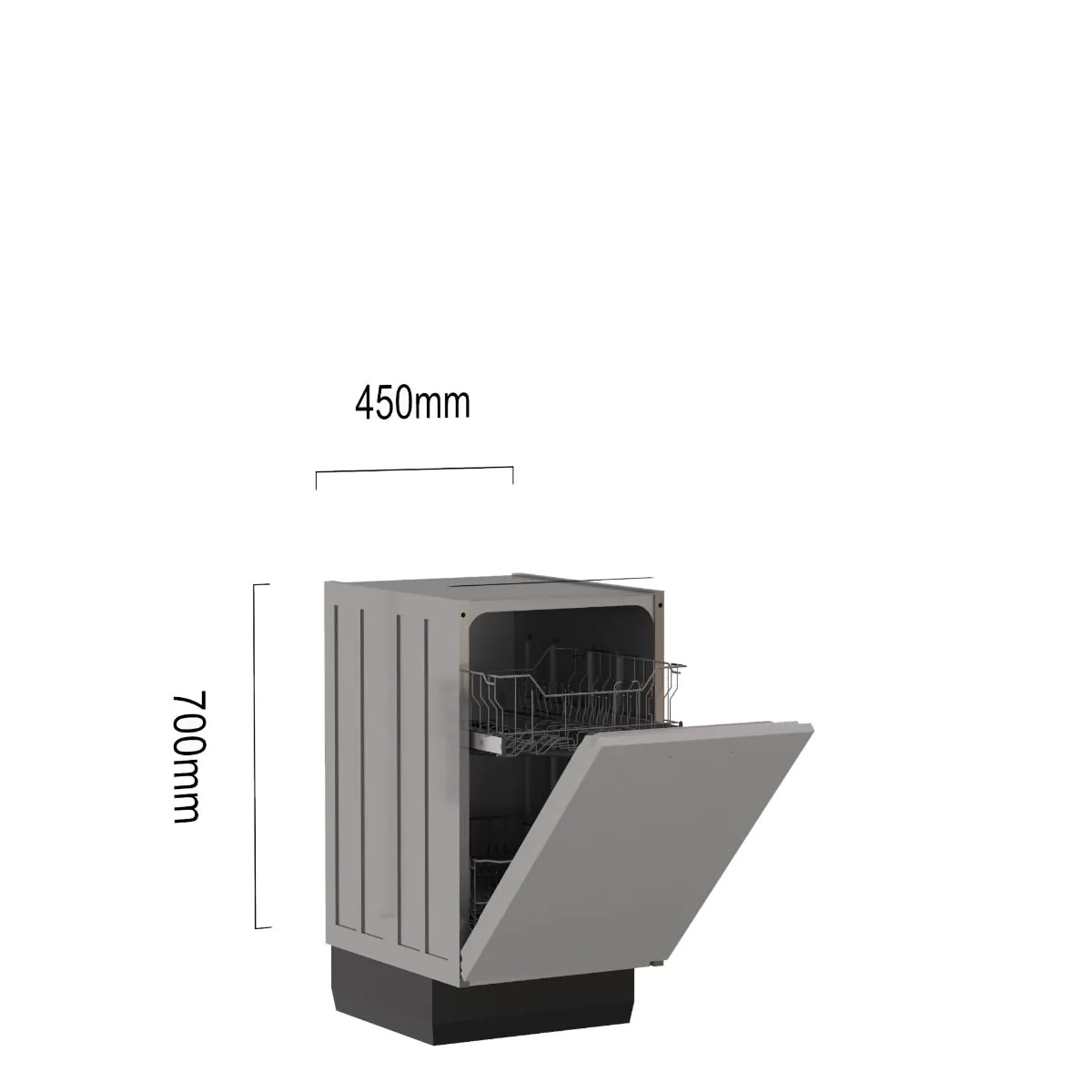 Etna 45cm Vaatwasser met front 45 x 70cm Etna 45cm Vaatwasser met front 45 x 70cm