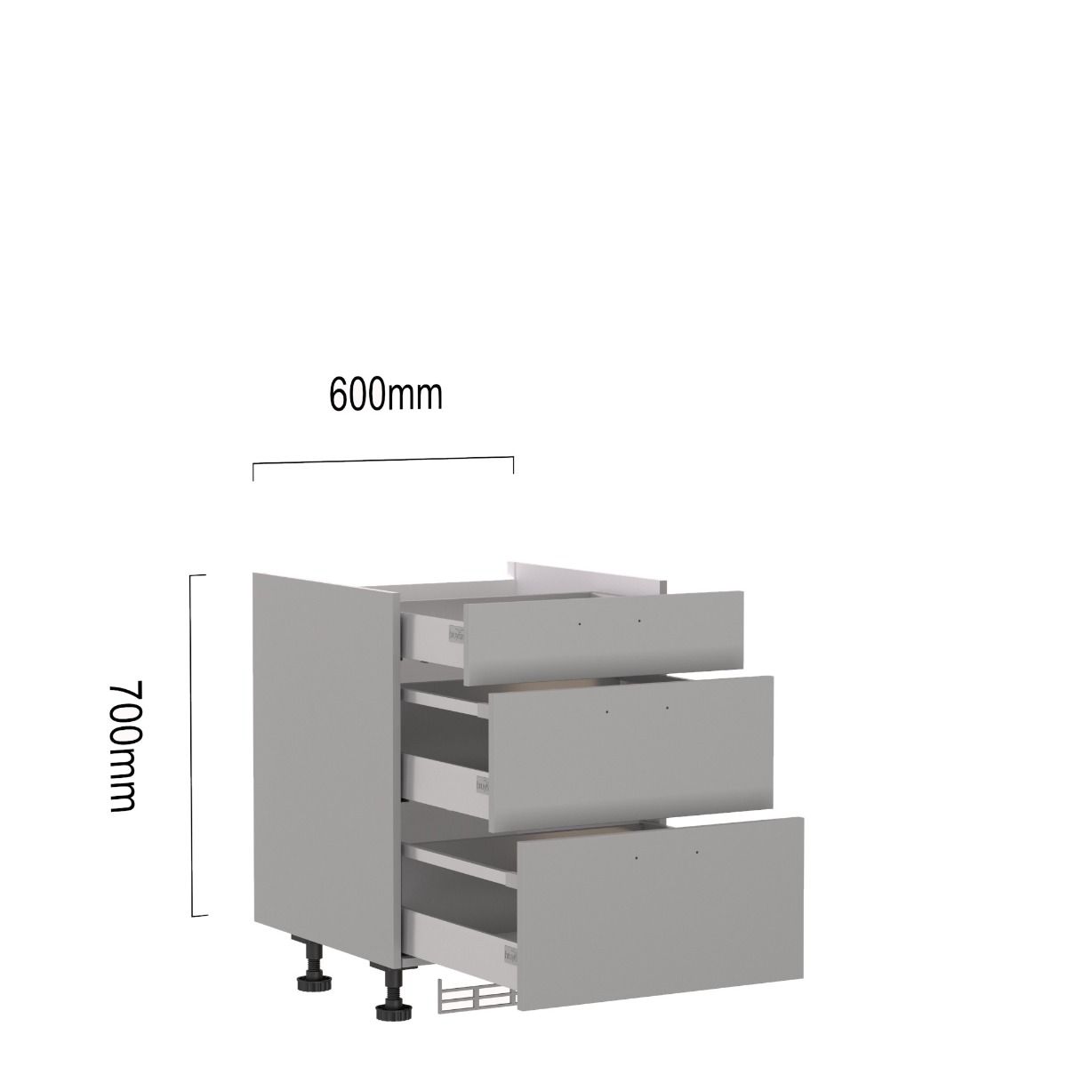 Kookplaatkast met voorraadladen 60 x 70cm main product photo