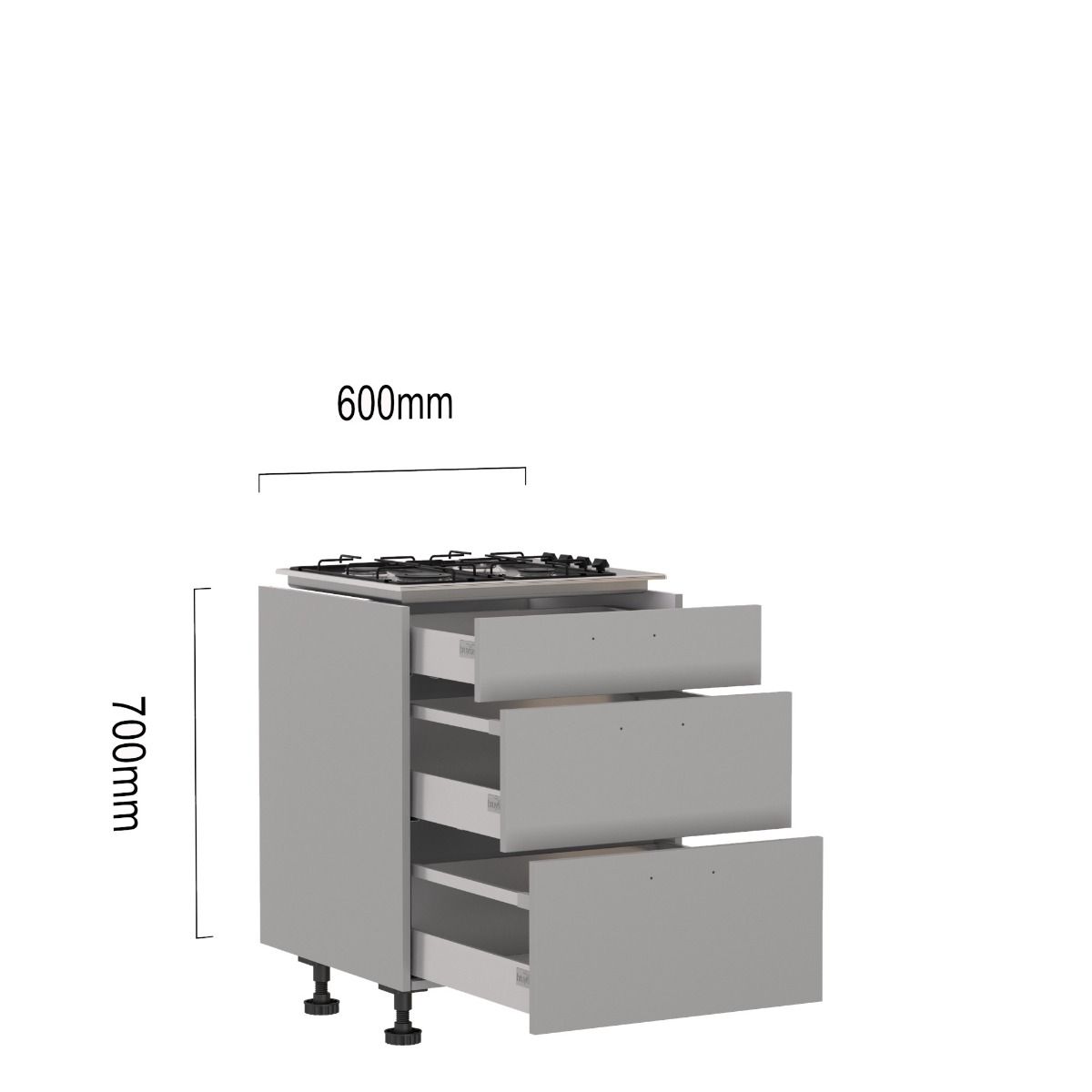 Etna gaskookplaat met voorraadladenkast 60 x 70cm main product photo