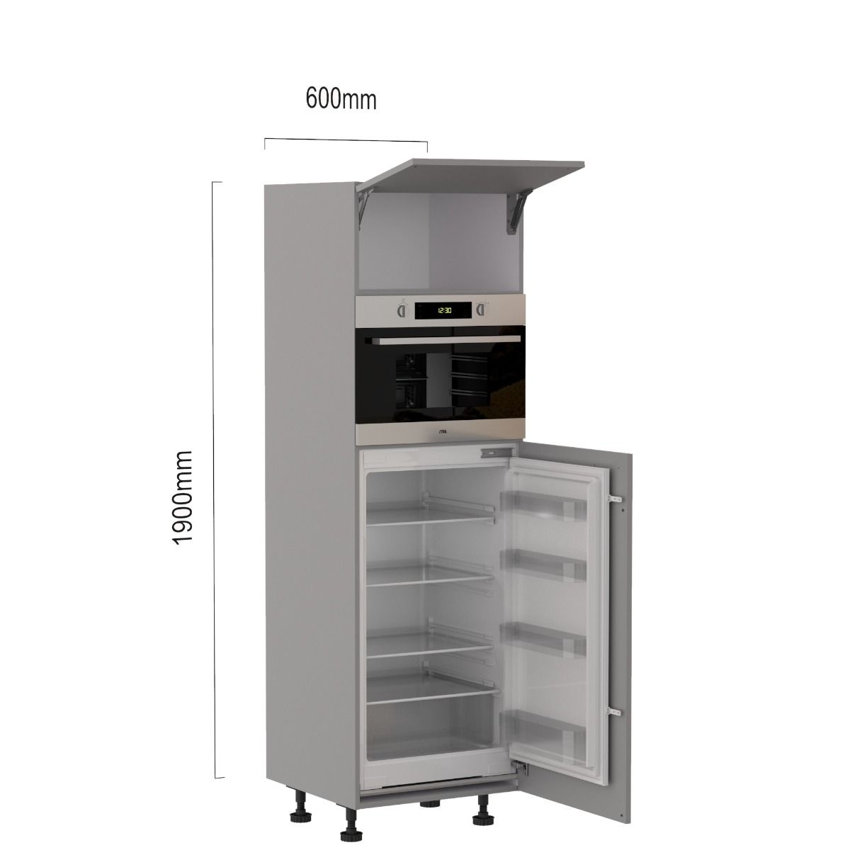 Voordeelset Etna koelkast met vriesvak 102cm en combi met kast 190cm main product photo