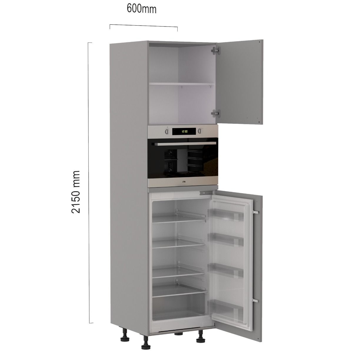 Ombouwkast 215cm voor koelkast 102cm en combi main product photo