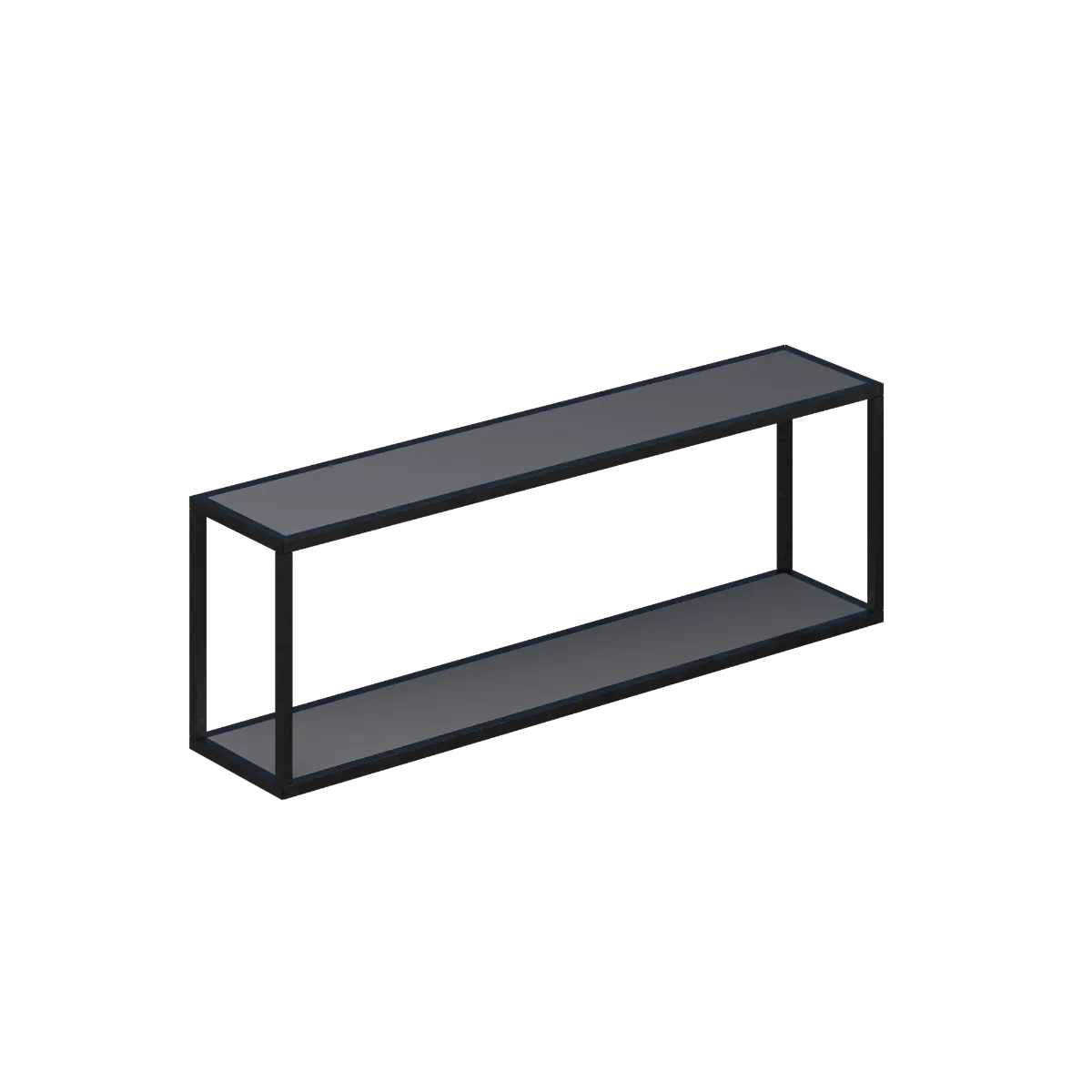 Regaal metaal zwart 39 x 25 x 120 cm