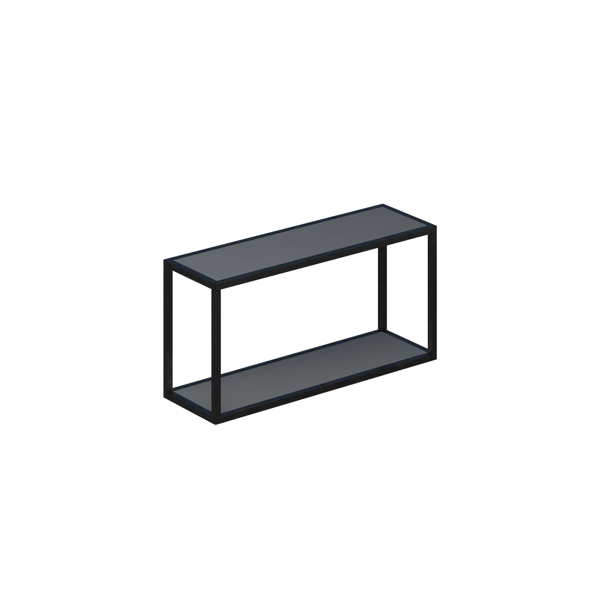 Regaal metaal zwart 39 x 25 x 80 cm