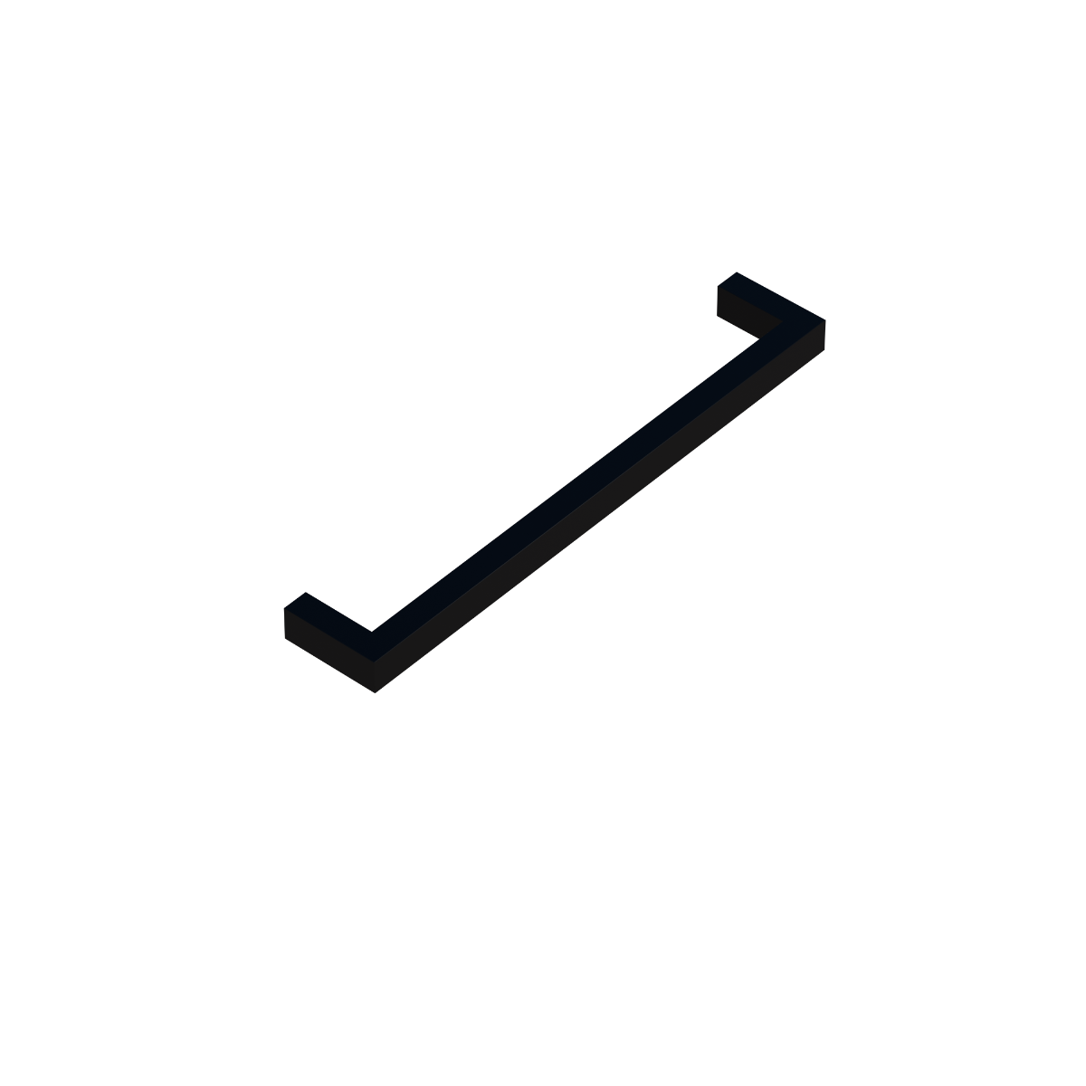 Greep D075 - Virginia - Zwart geborsteld main product photo