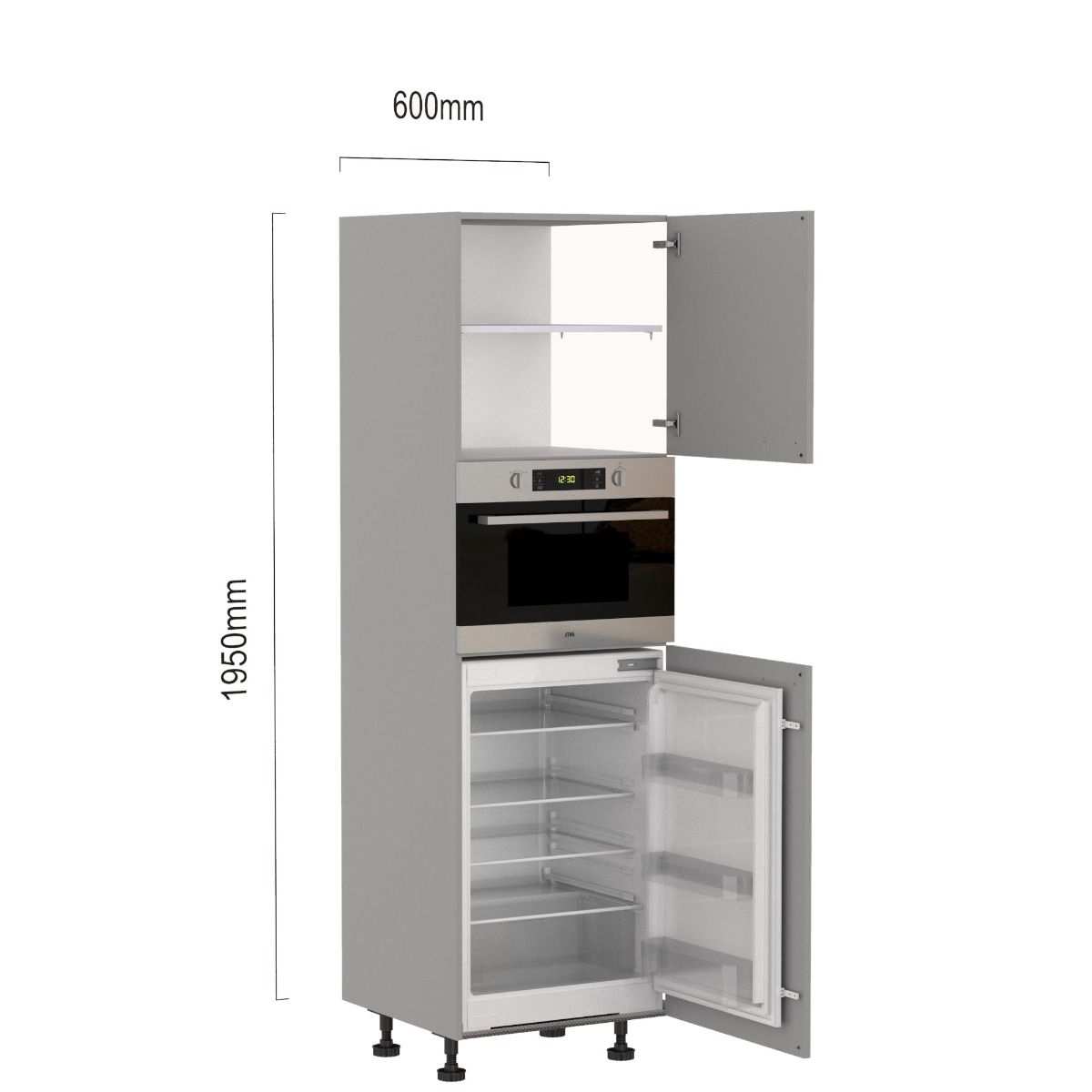 Ombouwkast 60 x 195 cm voor koelkast 88 cm en combi 45 cm main product photo