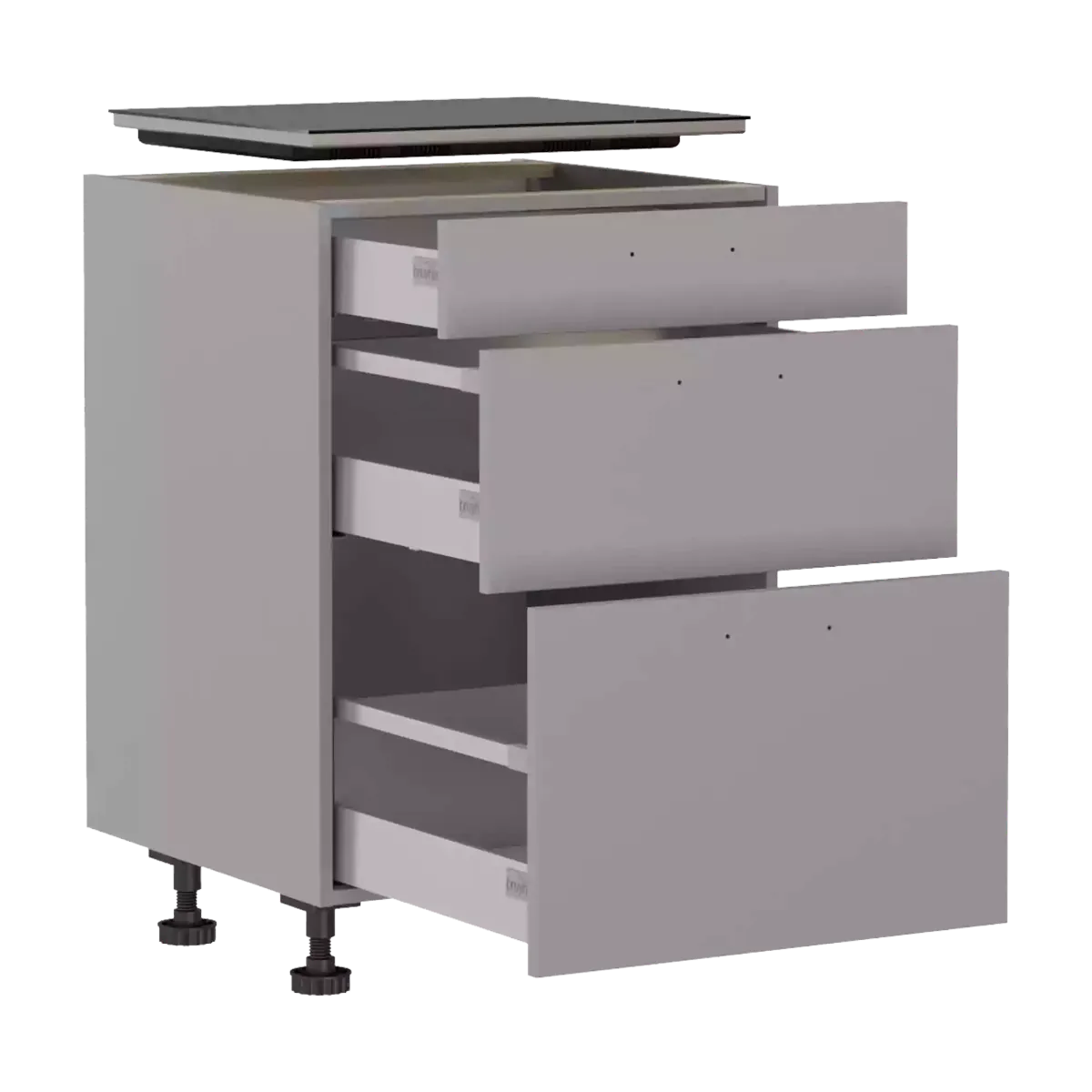 Etna 2-fasen inductie kookplaat met ladekast 60 cm Etna 2-fasen inductie kookplaat met ladekast 60 cm