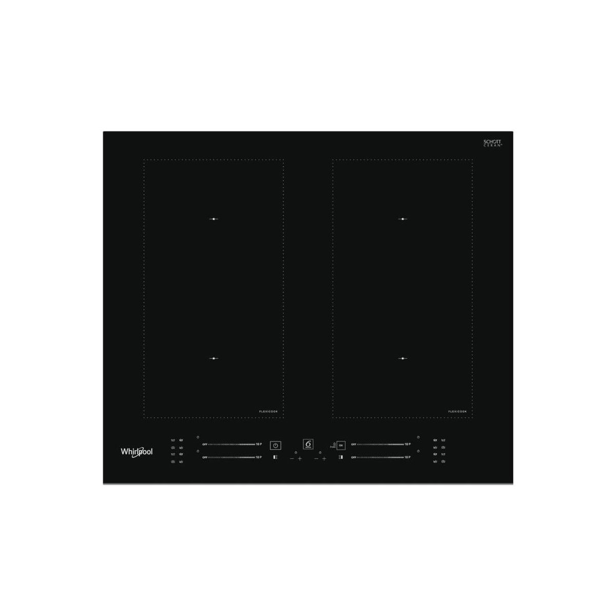Whirlpool WLS3160BF inbouw inductiekookplaat met flexiCook zones main product photo