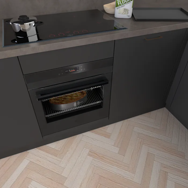 Voordeelset Electrolux inductie kookplaat en oven met kast 60 x 78 cm, kleur naar wens
