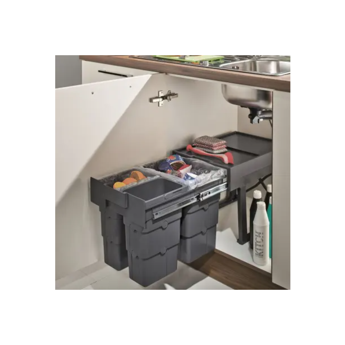 Inbouw afvalemmer 1x 17 liter en 2x 7 liter main product photo
