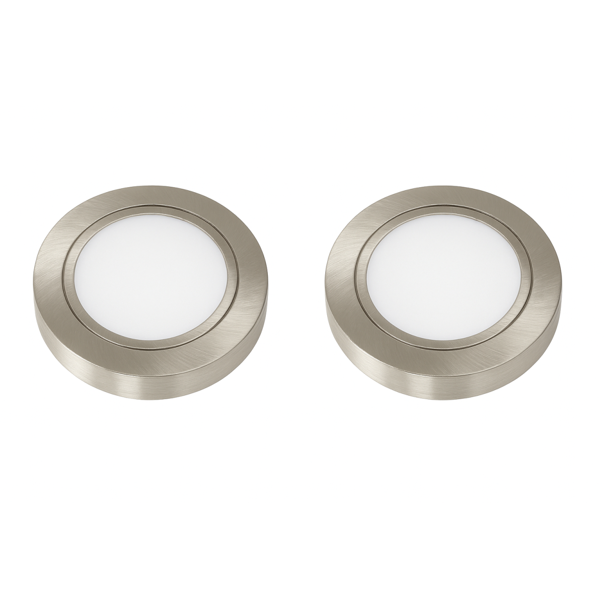Opbouw set van 2 ronde LED opbouwspots RVS main product photo