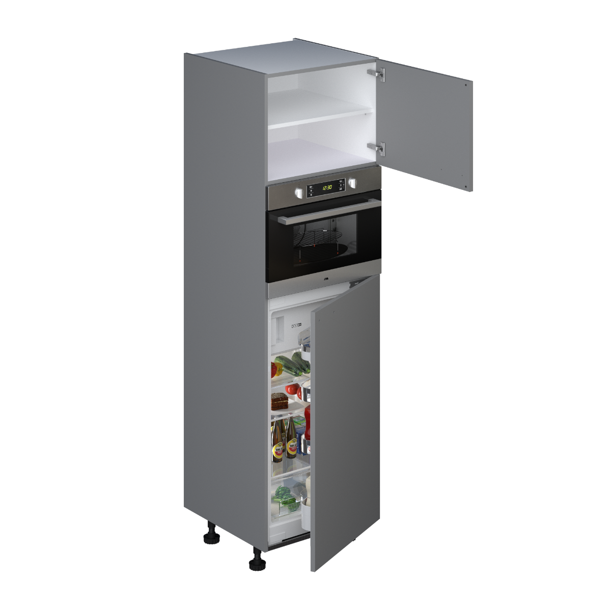 Voordeelset Etna koelkast 102cm met vriesvak en combimagnetron met hoge kast 195 cm main product photo