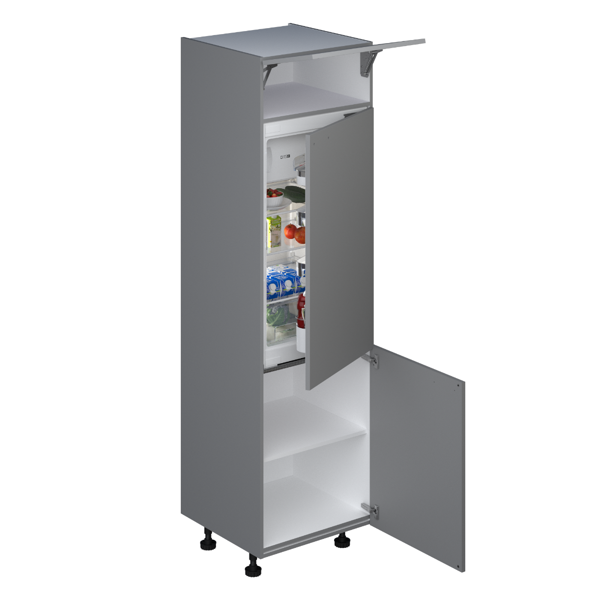 Etna koelkast met vriesvak 102 cm met hoge kast 208 cm main product photo
