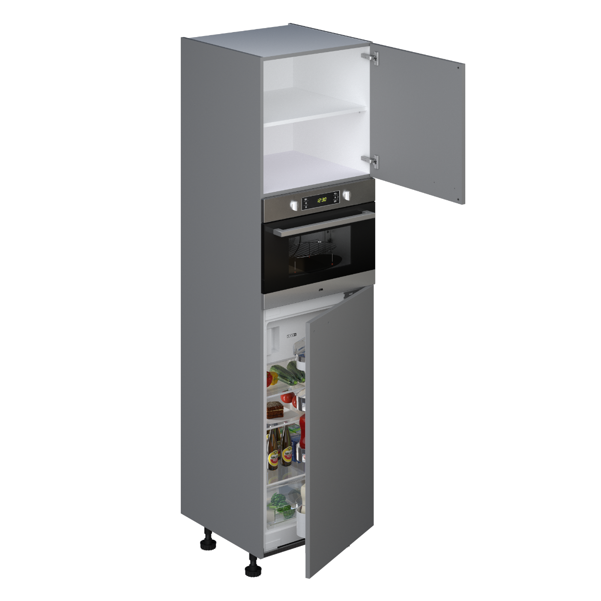 Voordeelset hoge kast 208 cm met Etna combi en koelkast met vriesvak 102 cm main product photo