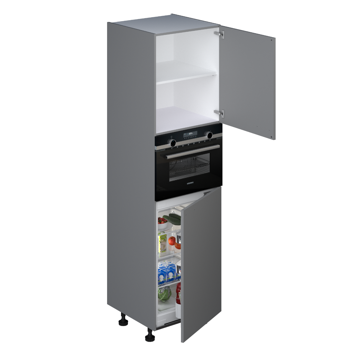 Voordeelset Siemens koelkast 88 cm & combi met kast 208 cm main product photo