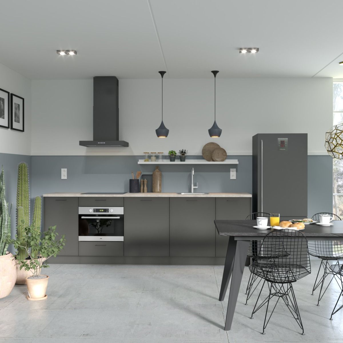 Rechte keuken met apparatuur - 274 cm main product photo