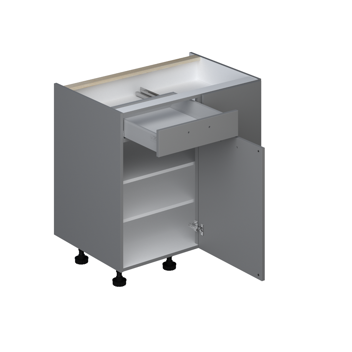 Hoekonderkast deur + lade 50 cm en legplank main product photo