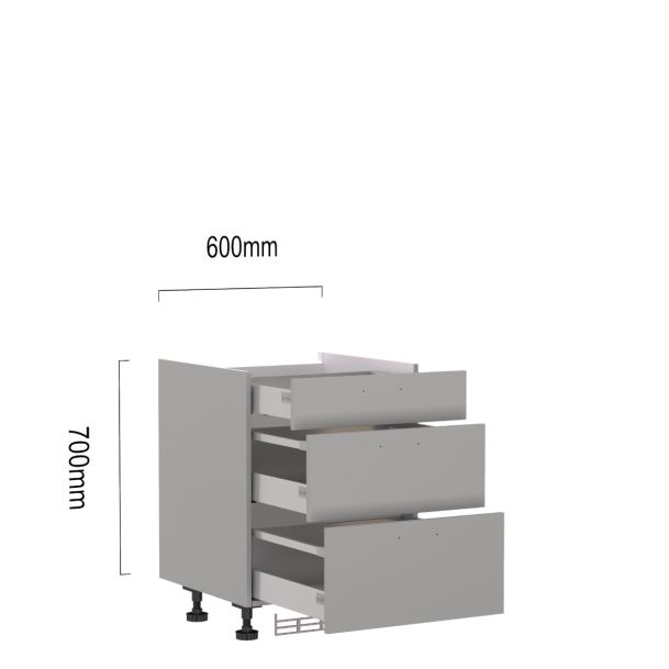 Kookplaatkast met voorraadladen 60 x 70cm Kookplaatkast met voorraadladen 60 x 70cm
