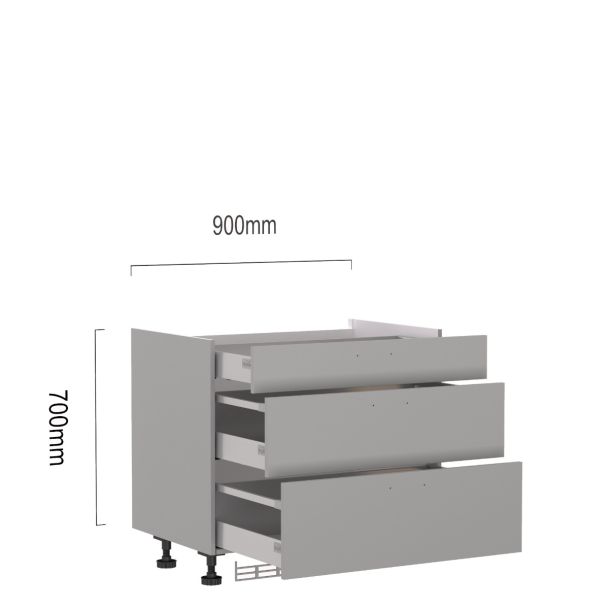 Kookplaatkast met voorraadladen 90 x 70cm Kookplaatkast met voorraadladen 90 x 70cm
