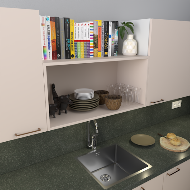 Open bovenkast 80 x 39 cm rompdikte 16 mm