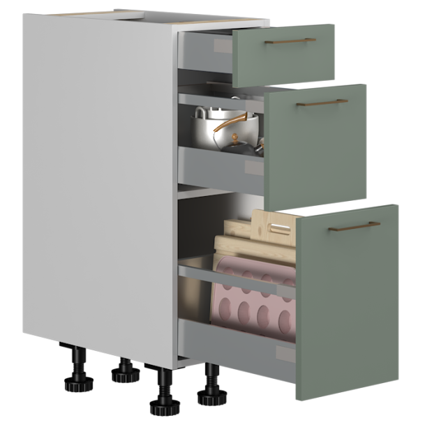 Voorraadladenkast 30 cm, kleur naar wens Voorraadladenkast 30 cm, kleur naar wens