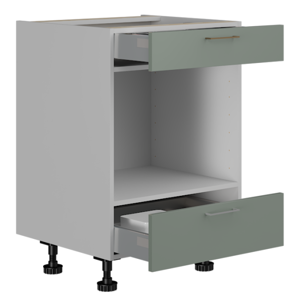 Ombouwkast voor combi met lade boven en onder 60cm 