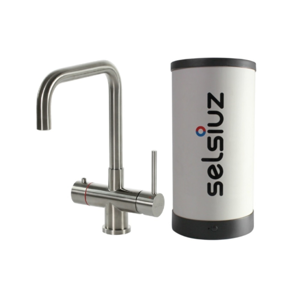 Selsiuz kokendwaterkraan haaks RVS met boiler