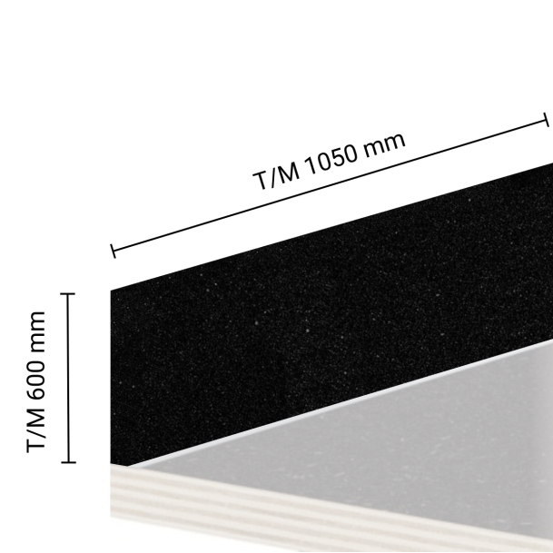 Achterwand tot 105 cm lang en 60 cm hoog