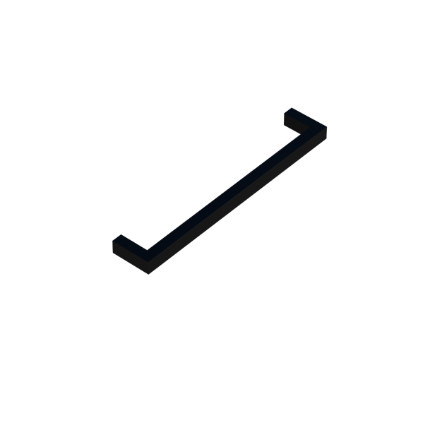 Greep D075 - Virginia - Zwart geborsteld