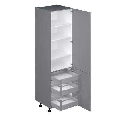 Voorraadkast met 3 interne laden 208cm 