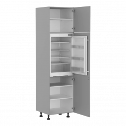 Ombouwkast 221cm voor koelkast 88cm sleepdeur
