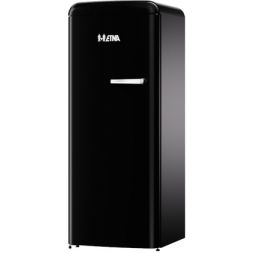 Etna Retro koelkast met vriesvak, linksdraaiend, zwart, 154 cm