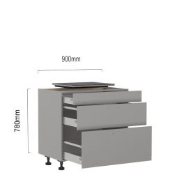 Electrolux inductie kookplaat met lade kast 90 x 78 cm