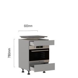 Voordeelset Etna combi en inductie kookplaat 2-fase met kast 60 cm