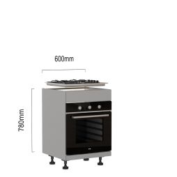 Voordeelset Etna gaskookplaat en oven met kast 60 cm