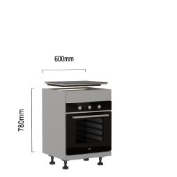  Voordeelset Etna oven en inductie 2-fase met kast 60 cm
