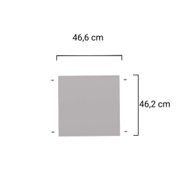 Plank voor onderkast 50 cm - Wit