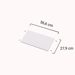 Plank voor bovenkast 60 cm - Wit