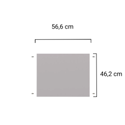 Plank voor onderkast 60 cm - Wit